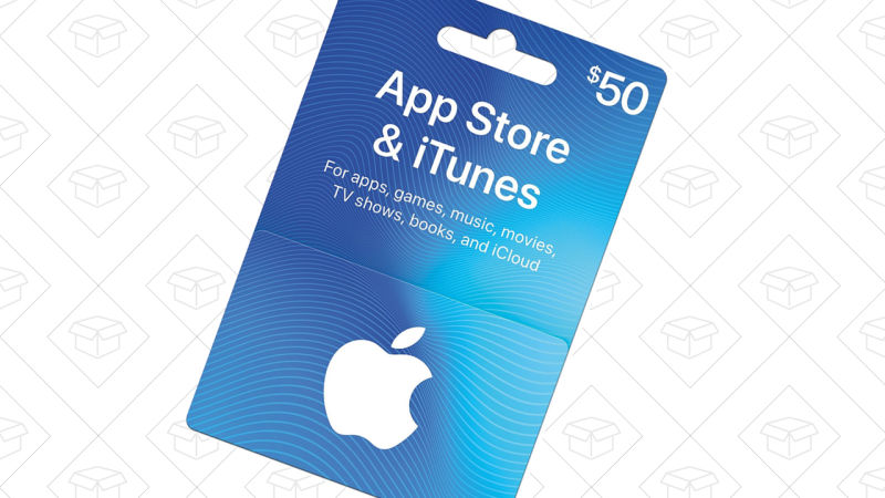 Tarjeta regalo iTunes $50, $42.50